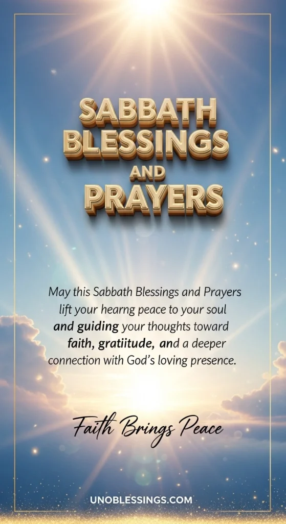 Sabbath Blessings and Prayers