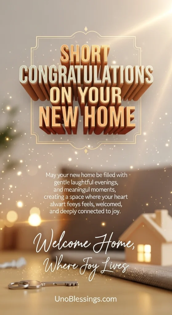 Short Congratulations on Your New Home