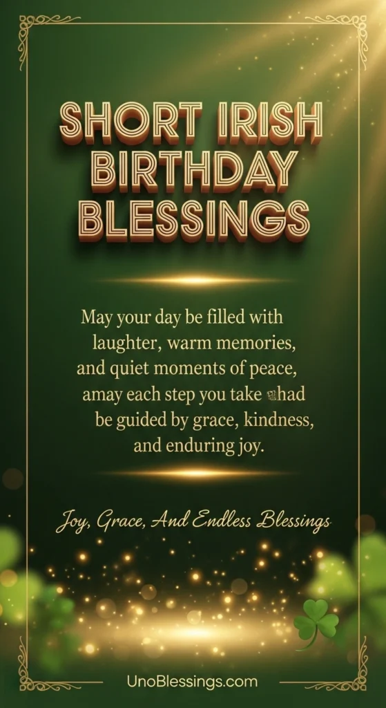 Short Irish Birthday Blessings