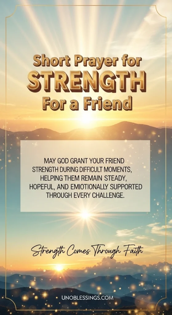 Short Prayer for Strength for a Friend