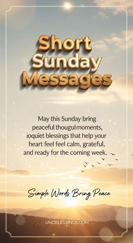 Short Sunday Messages