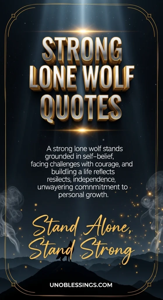 Strong Lone Wolf Quotes