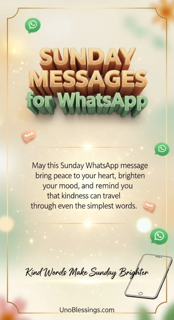 Sunday Messages for WhatsApp