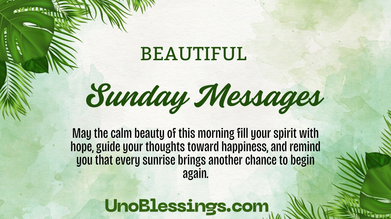 Sunday Messages