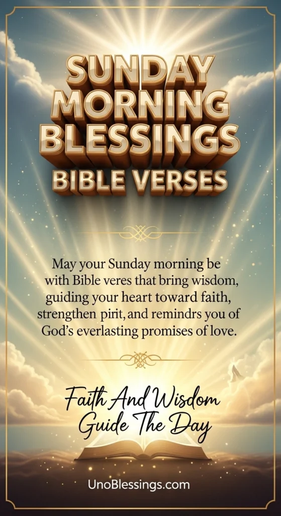 Sunday Morning Blessings Bible Verses