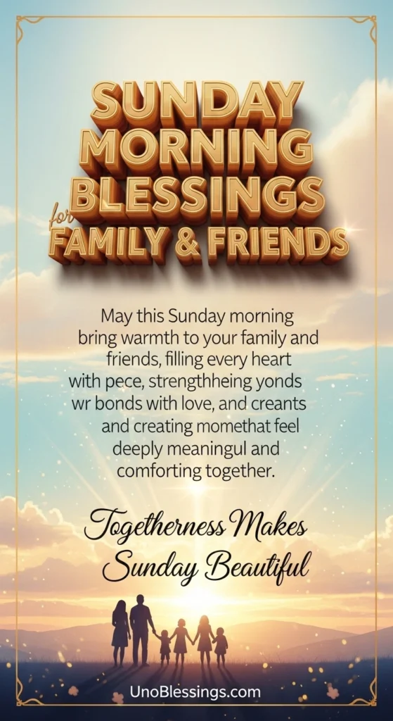 Sunday Morning Blessings for Family and Friends