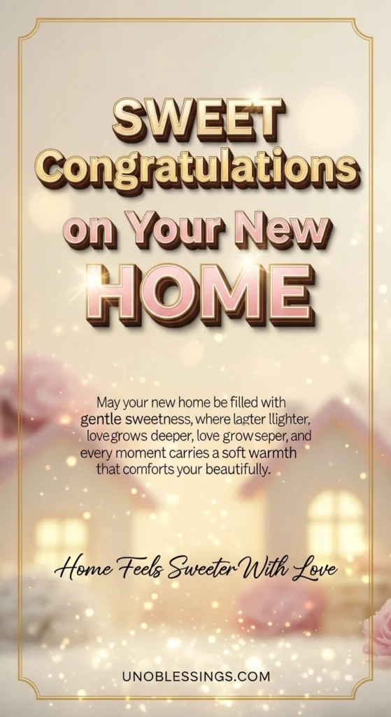 Sweet Congratulations on Your New Home