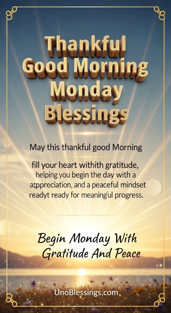 Thankful Good Morning Monday Blessings