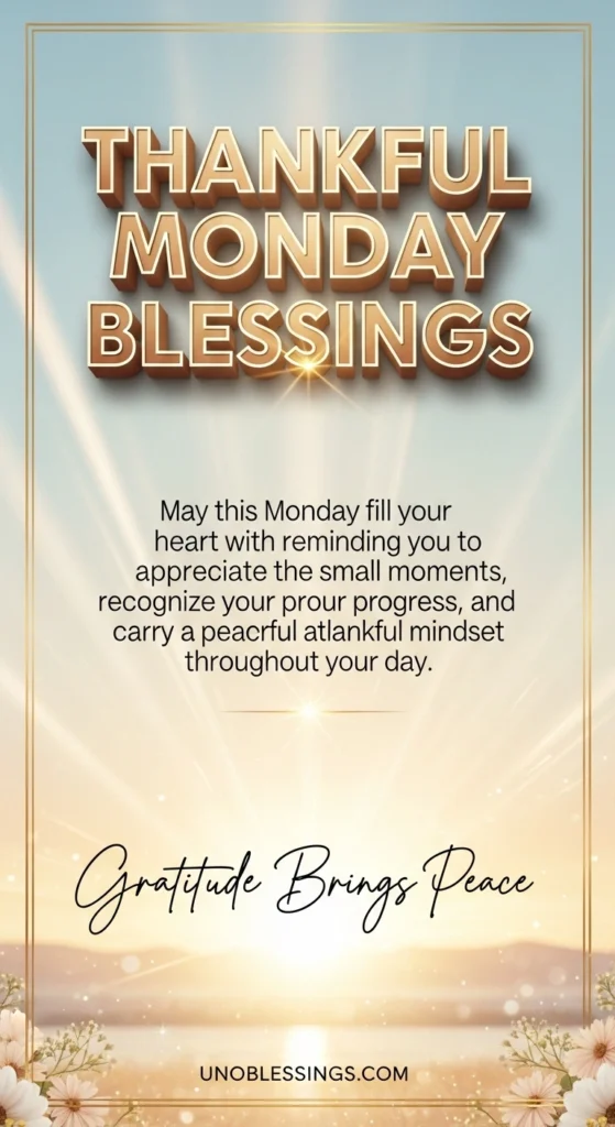 Thankful Monday Blessings