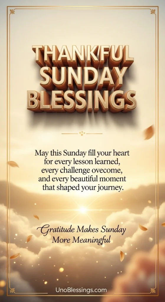 Thankful Sunday Blessings