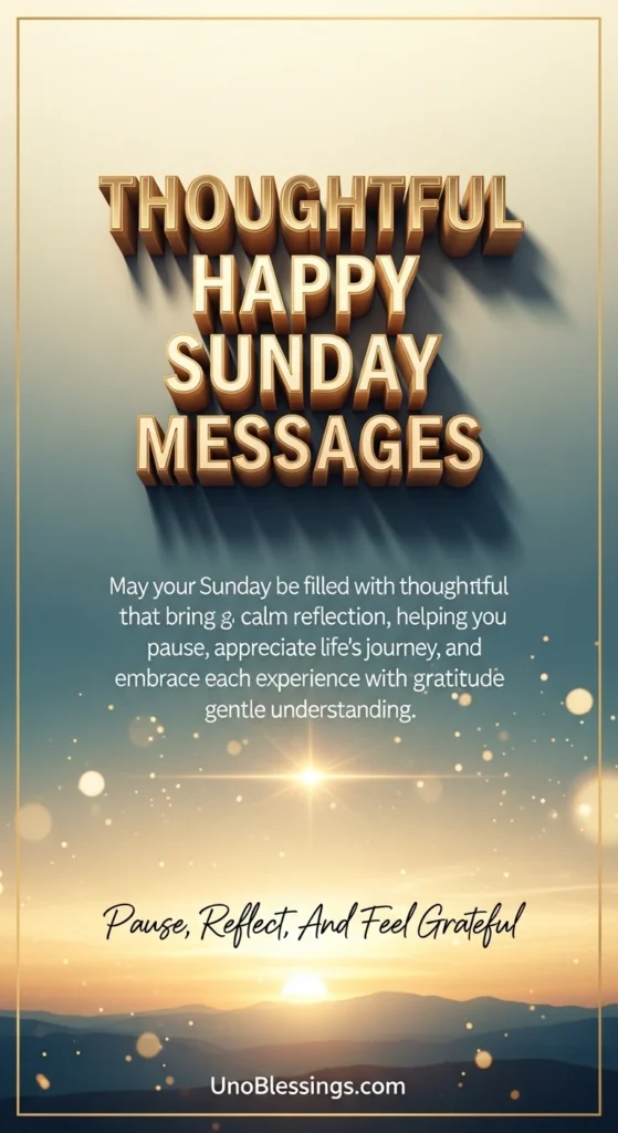 Thoughtful Happy Sunday Messages