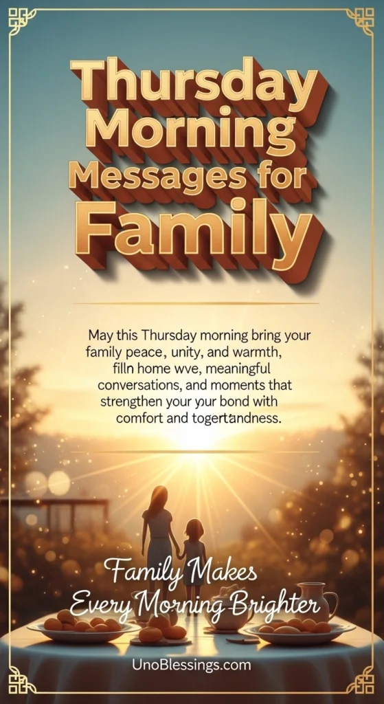 Thursday Morning Messages for Family