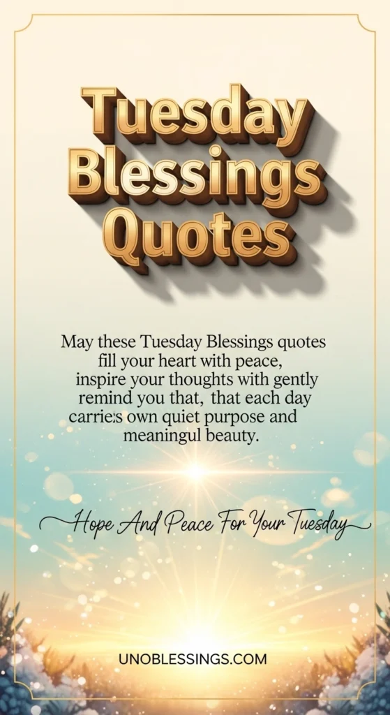 Tuesday Blessings Quotes