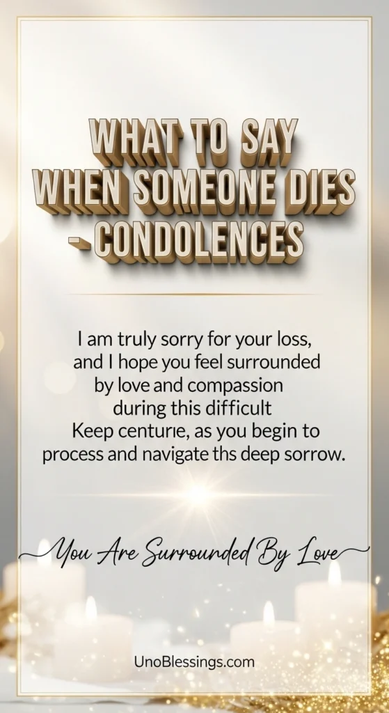 What to Say When Someone Dies – Condolences