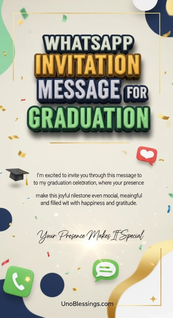 WhatsApp Invitation Message for Graduation