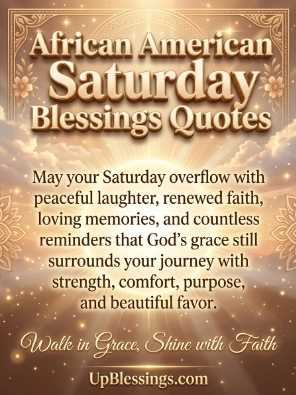 African American Saturday Blessings Quotes