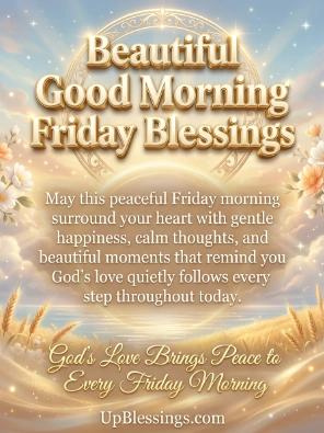 Beautiful Good Morning Friday Blessings