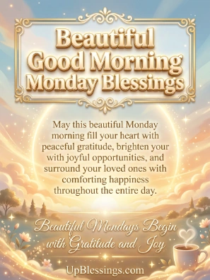 Beautiful Good Morning Monday Blessings