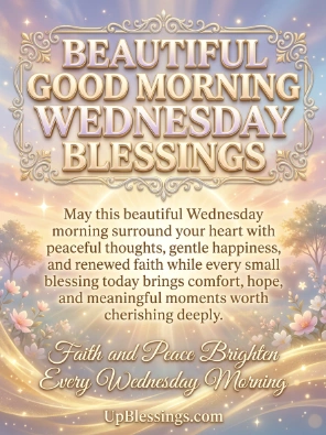 Beautiful Good Morning Wednesday Blessings