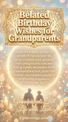 Belated Birthday Wishes for Grandparents