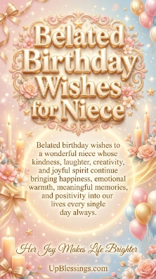 Belated Birthday Wishes for Niece