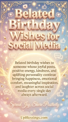 Belated Birthday Wishes for Social Media