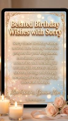 Belated Birthday Wishes with Sorry