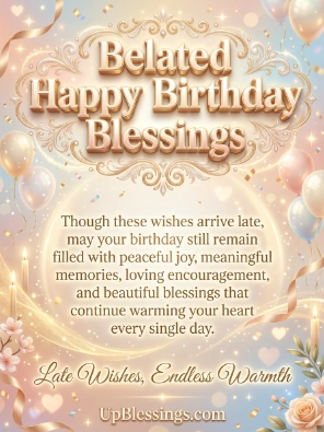 Belated Happy Birthday Blessings