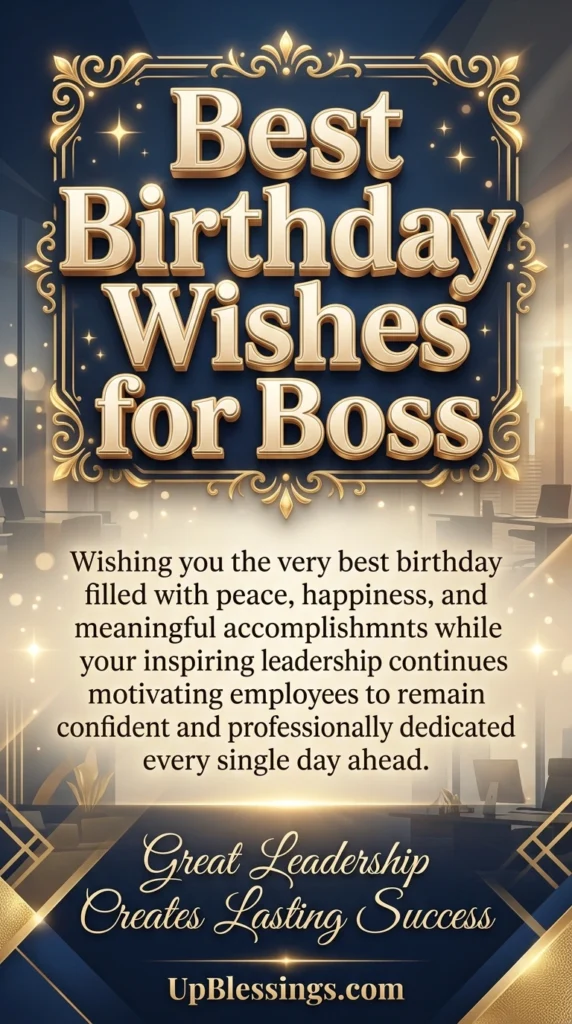 Best Birthday Wishes for Boss