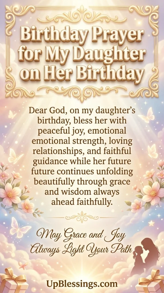 Birthday Prayer for My Daughter on Her Birthday
