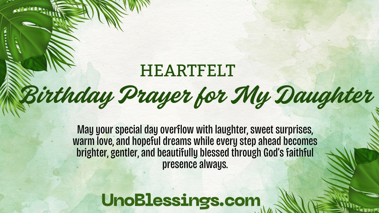 Birthday Prayer for My Daughter
