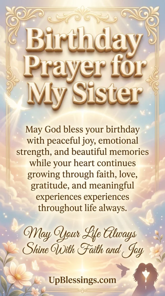Birthday Prayer for My Sister