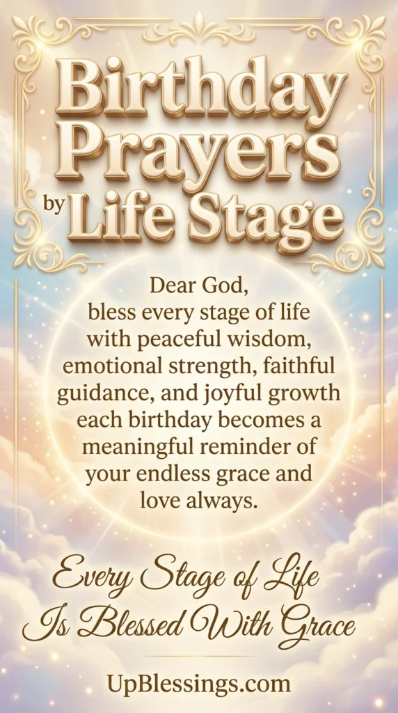 Birthday Prayers by Life Stage