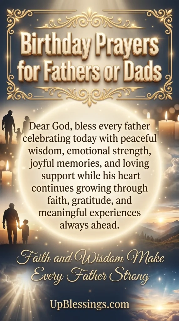 Birthday Prayers for Fathers or Dads