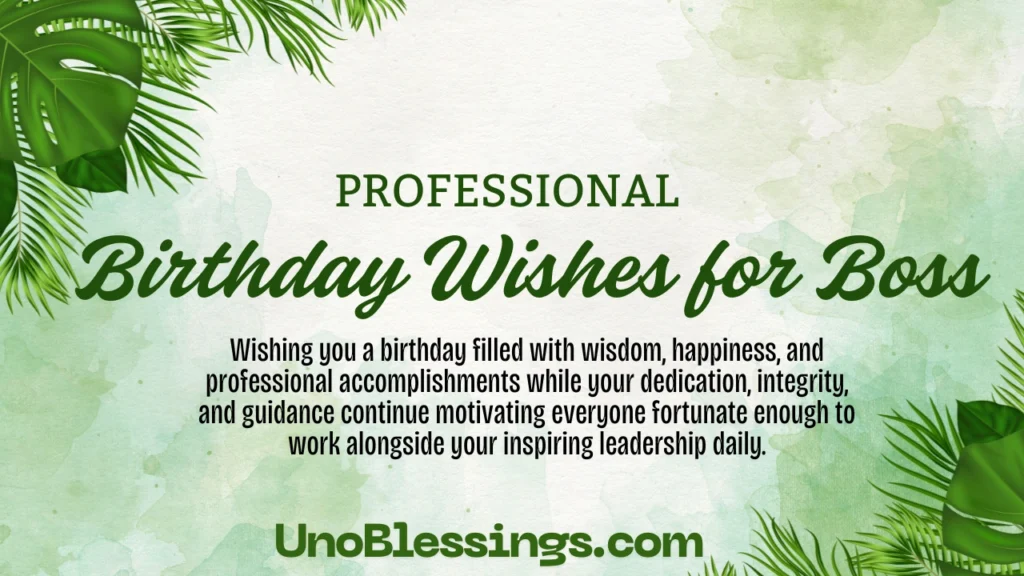 Birthday Wishes for Boss