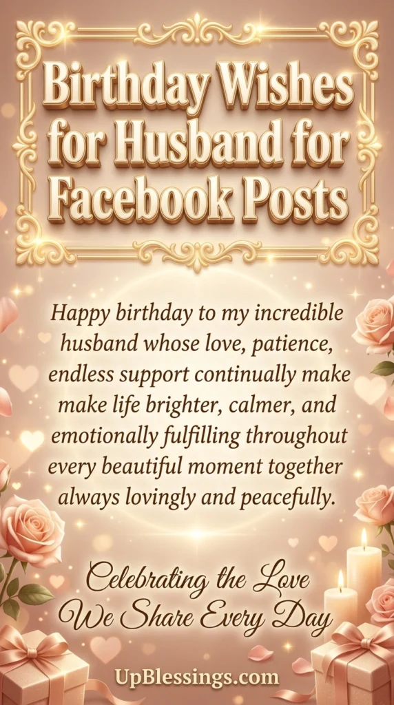 Birthday Wishes for Husband for Facebook Posts