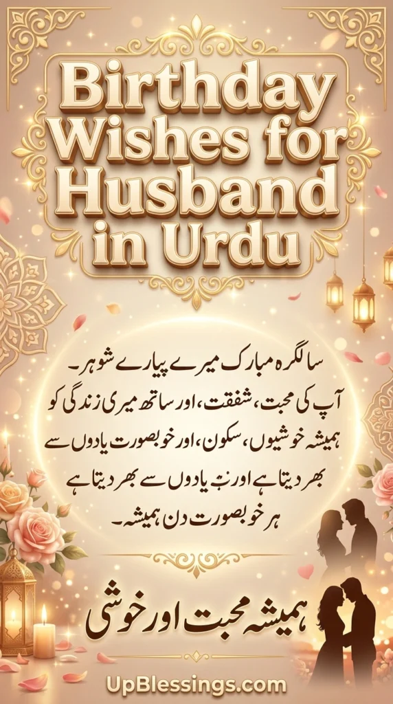 Birthday Wishes for Husband in Urdu