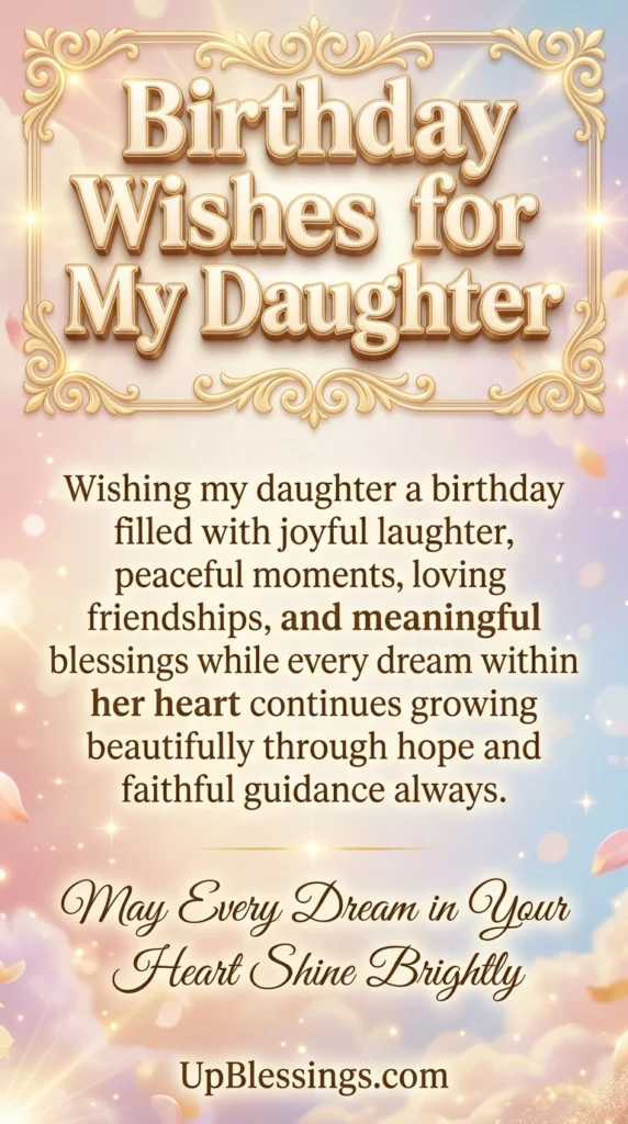 Birthday Wishes for My Daughter