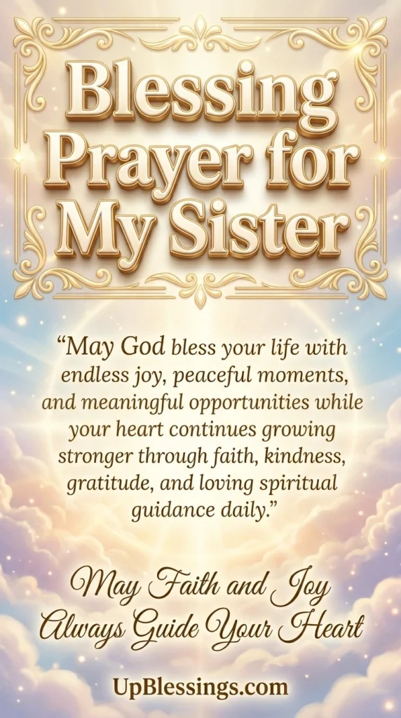 Blessing Prayer for My Sister
