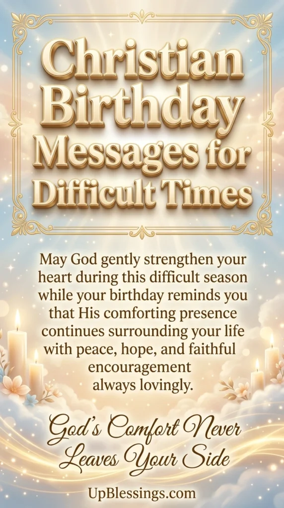 Christian Birthday Messages for Difficult Times