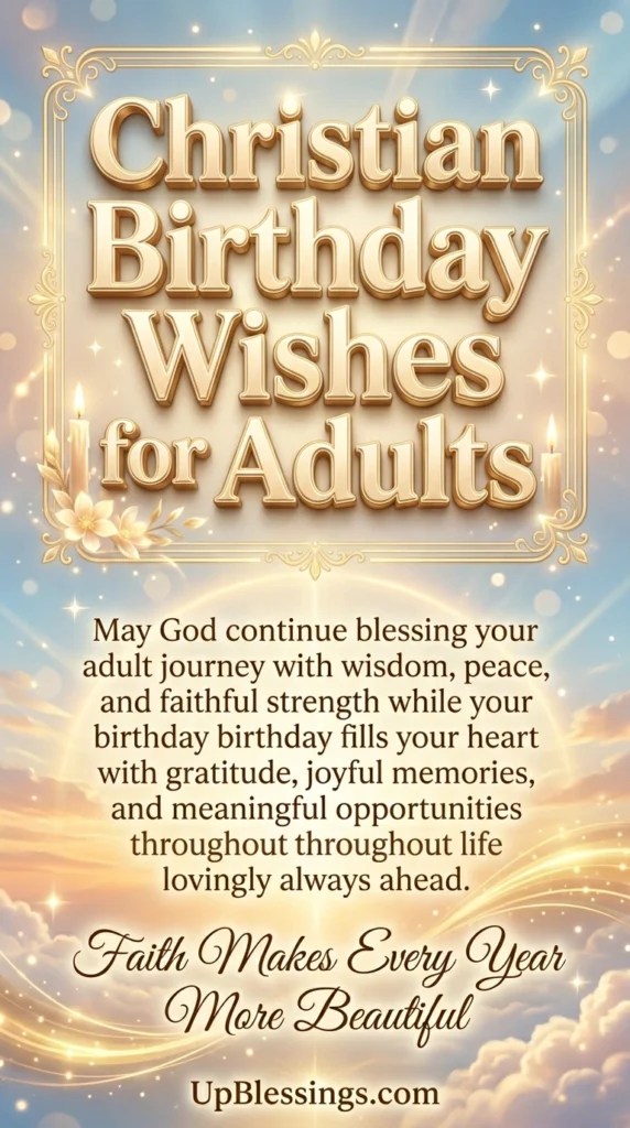 Christian Birthday Wishes for Adults