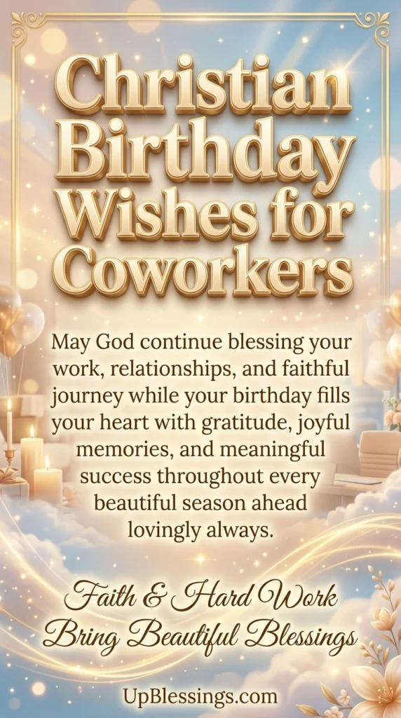 Christian Birthday Wishes for Coworkers