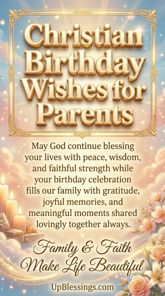 Christian Birthday Wishes for Parents