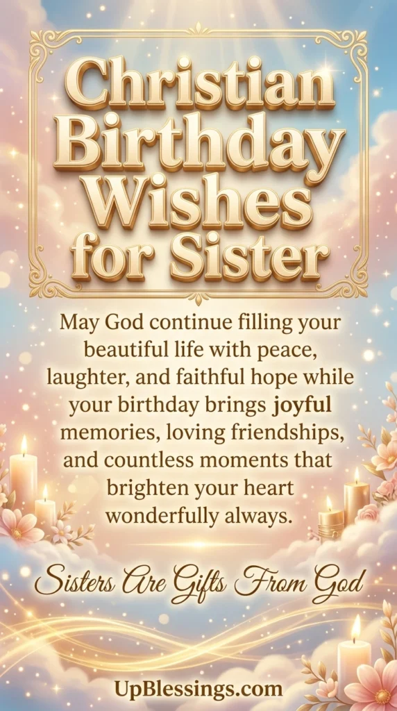 Christian Birthday Wishes for Sister
