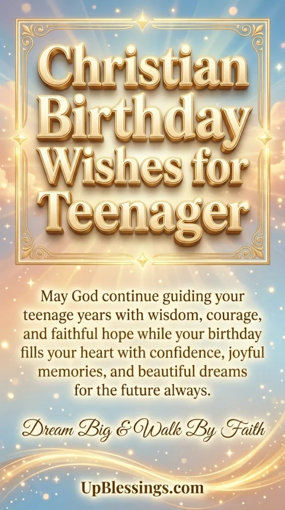 Christian Birthday Wishes for a Teenager