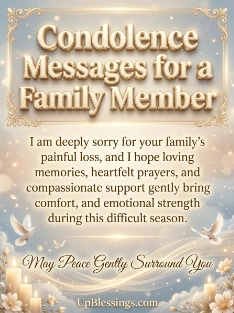 Condolence Messages for a Family Member