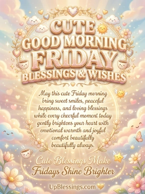 Cute Good Morning Friday Blessings & Wishes