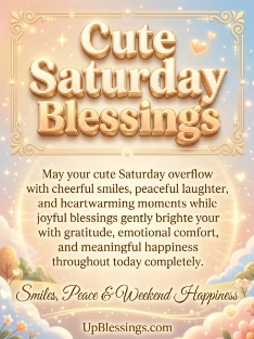 Cute Saturday Blessings