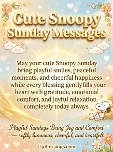 Cute Snoopy Sunday Messages
