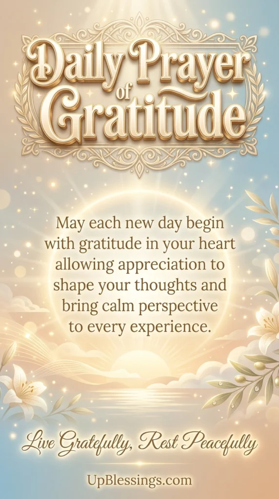 Daily Prayer of Gratitude
